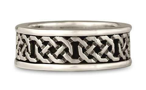 A sterling silver Celtic wedding ring.